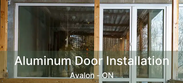  Aluminum Door Installation Avalon - ON