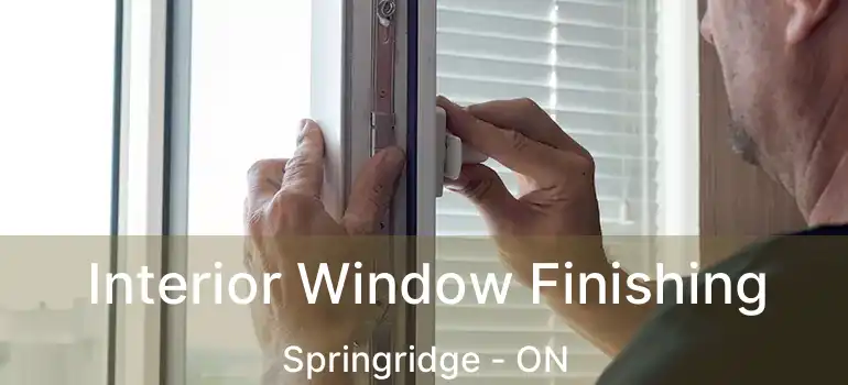 Interior Window Finishing Springridge - ON