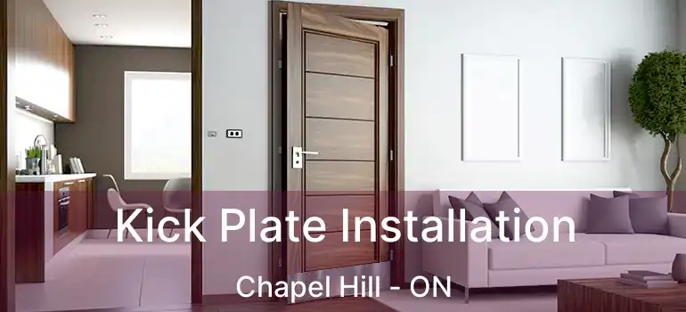  Kick Plate Installation Chapel Hill - ON