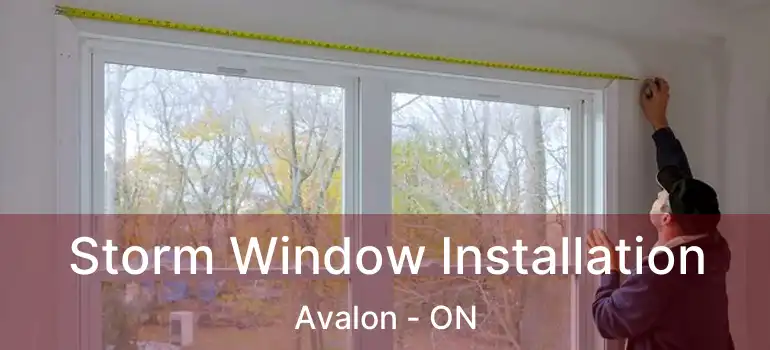  Storm Window Installation Avalon - ON